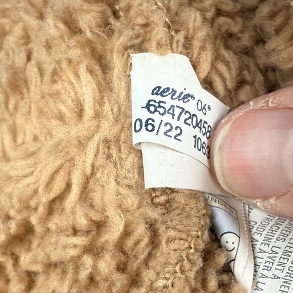 aerie Offline Sherpa Teddy Jogger Pants Soft Cozy Pockets Size XL - Picture 9 of 11